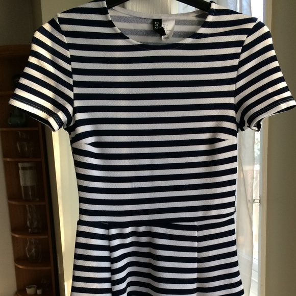 H\u0026M | Dresses | Hm Navy Blue And White 